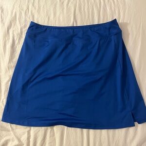 A large blue tennis skirt with built in shorts from Amazon